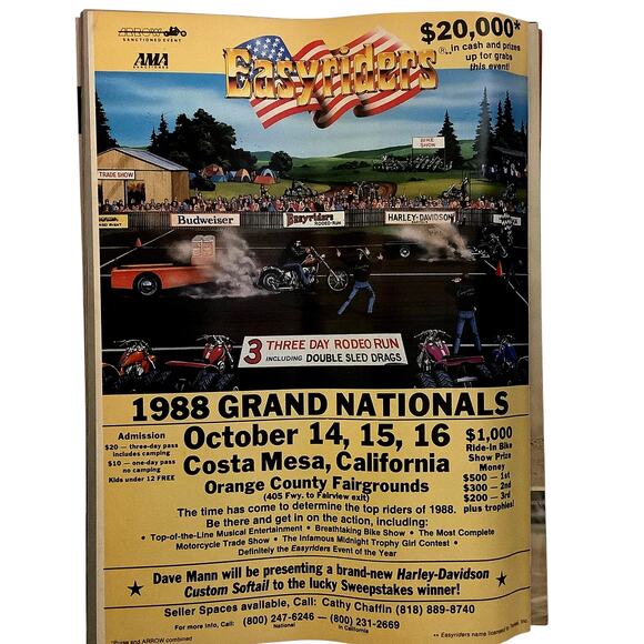 Vintage Easyriders, In The Wind #33, Vintage January 1989 - Picture 2 of 2